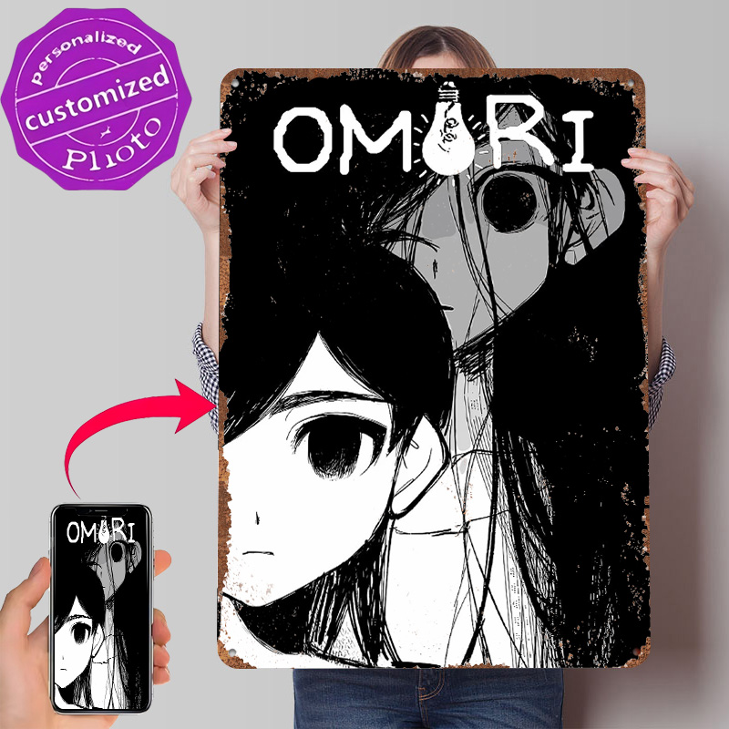 Retro Poster Gaming - Omori Game Title Art Metal Poster