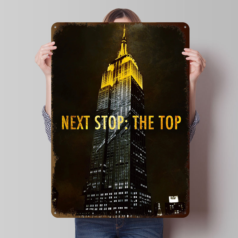 Retro Poster Gaming - Next Stop The Top Tin Poster