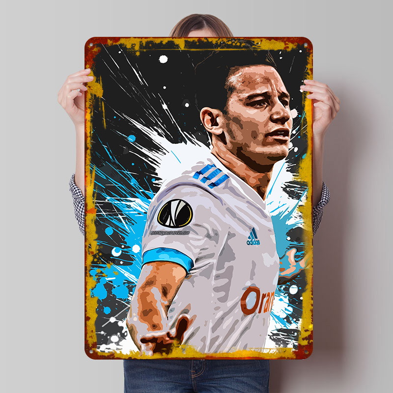 Retro Poster Gaming - Florian Thauvin Painting Metal Poster Custom