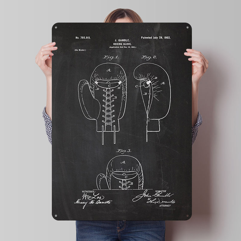Retro Poster Gaming - 1901 Boxing Glove Metal Poster Custom