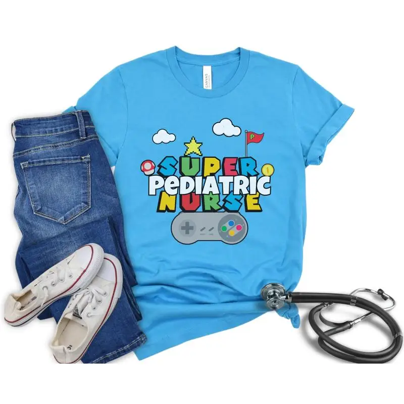 Retro Gaming Gifts For Men - Retro Video Game Pediatric Nurse Shirt