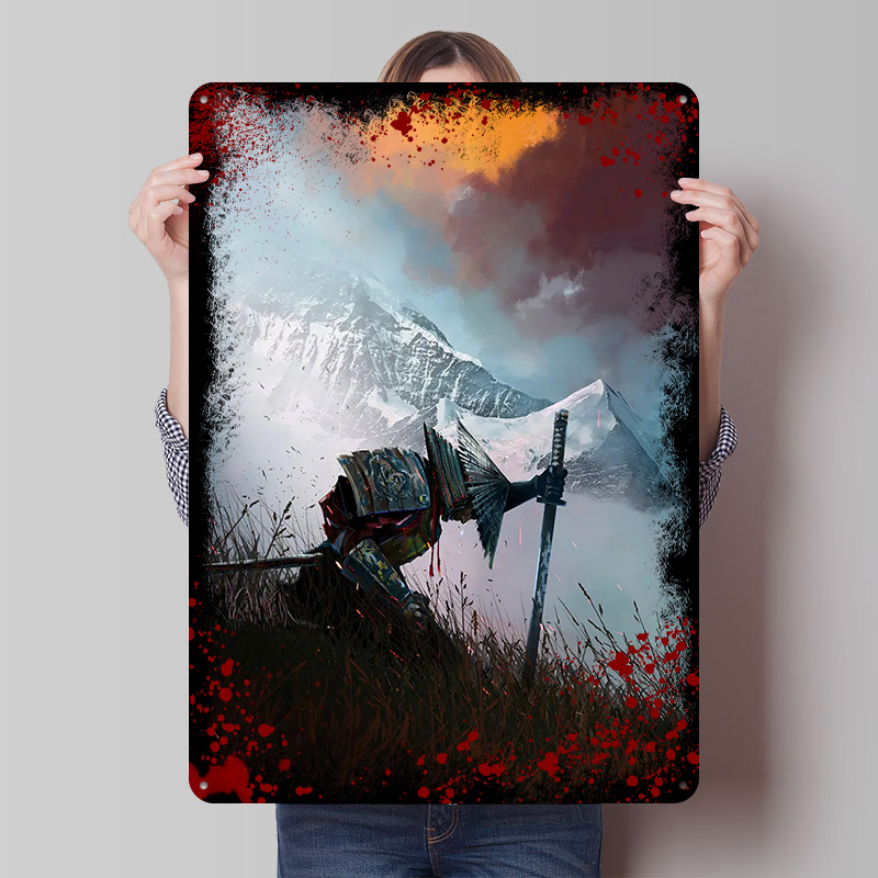 Samurai Pop Art Printed Poster - Retro Poster Gaming ulasan dan harga
