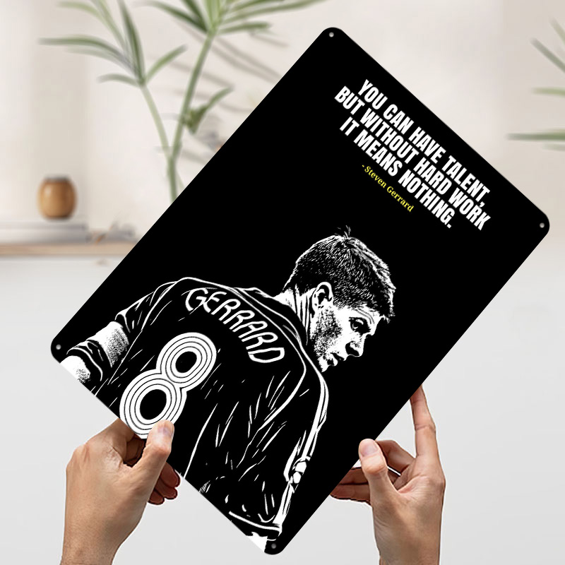 Steven Gerrard Quote Metal Pos - Retro Poster Gaming ulasan dan harga