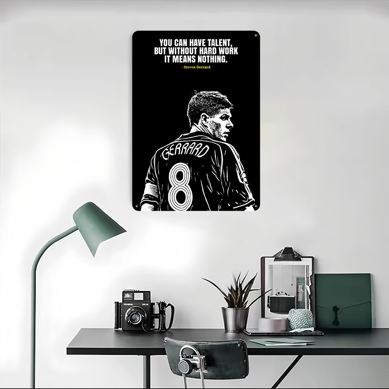 Steven Gerrard Quote Metal Pos - Retro Poster Gaming ulasan dan harga