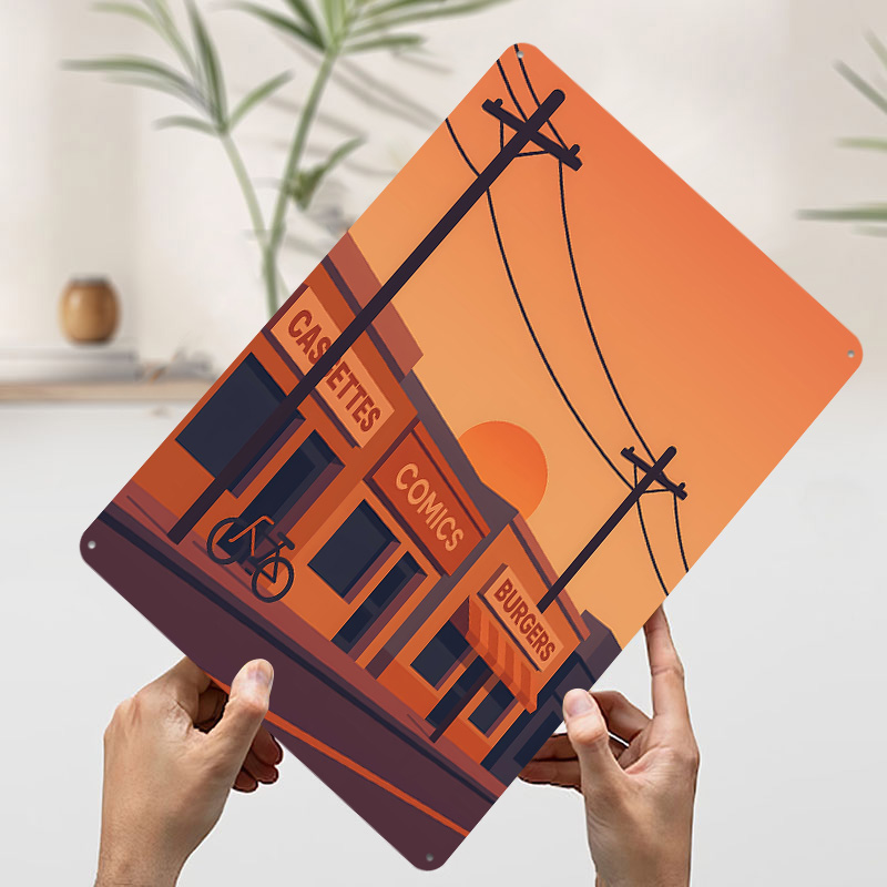 Sunset Street With Shops and B - Retro Gaming Shops ulasan dan harga