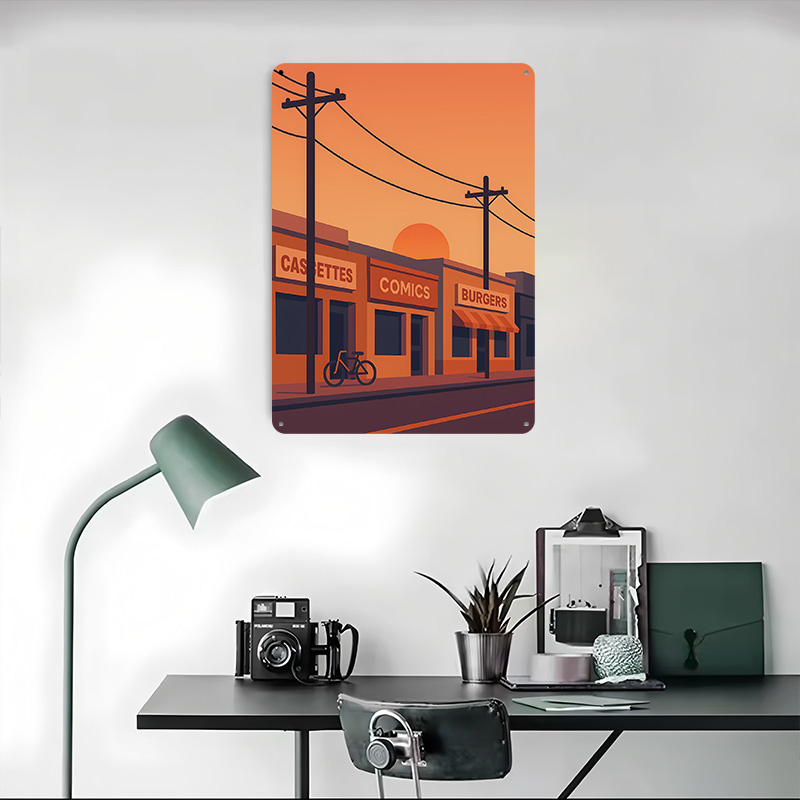Sunset Street With Shops and B - Retro Gaming Shops ulasan dan harga