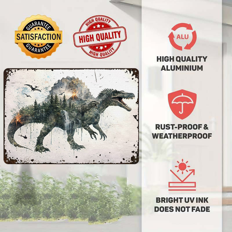 Spinosaurus Metal Poster Custo - Retro Poster Gaming ulasan dan harga