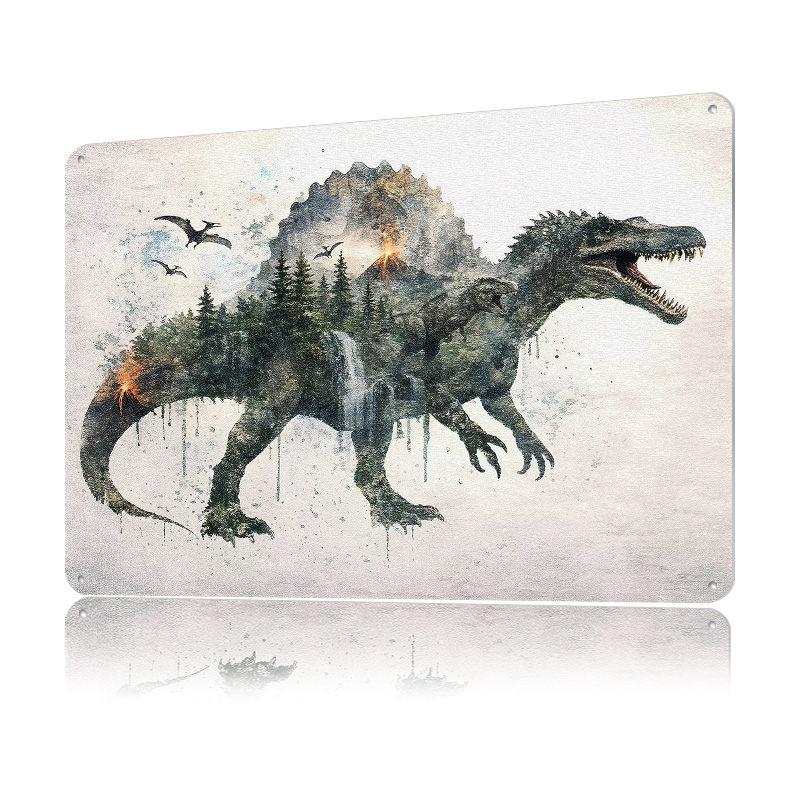 Spinosaurus Metal Poster Custo - Retro Poster Gaming ulasan dan harga