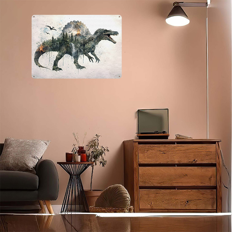 Spinosaurus Metal Poster Custo - Retro Poster Gaming ulasan dan harga