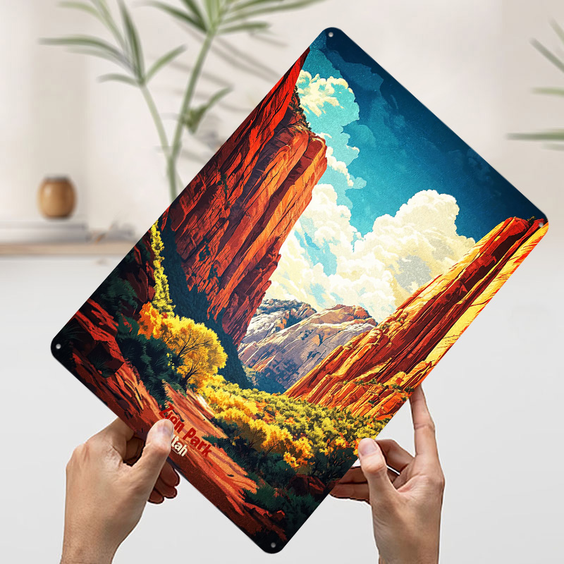 Zion National Park Art Printed - Retro Poster Gaming ulasan dan harga