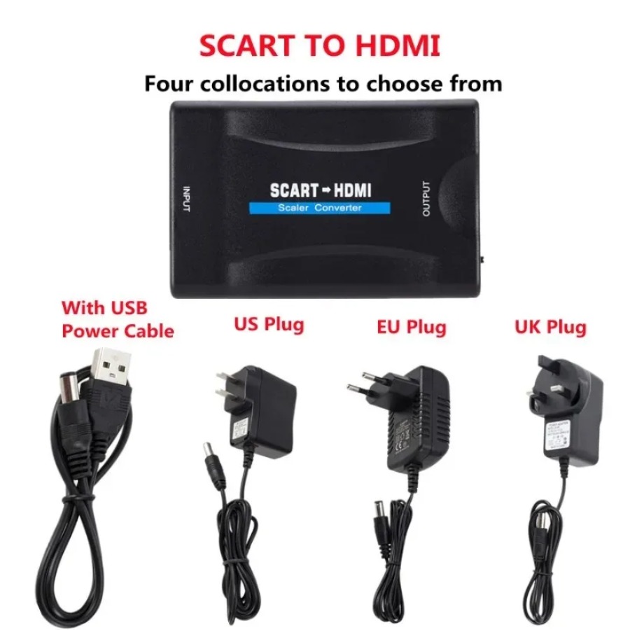 1080P SCART To HDMI-compatible - Scart To Hdmi ulasan dan harga