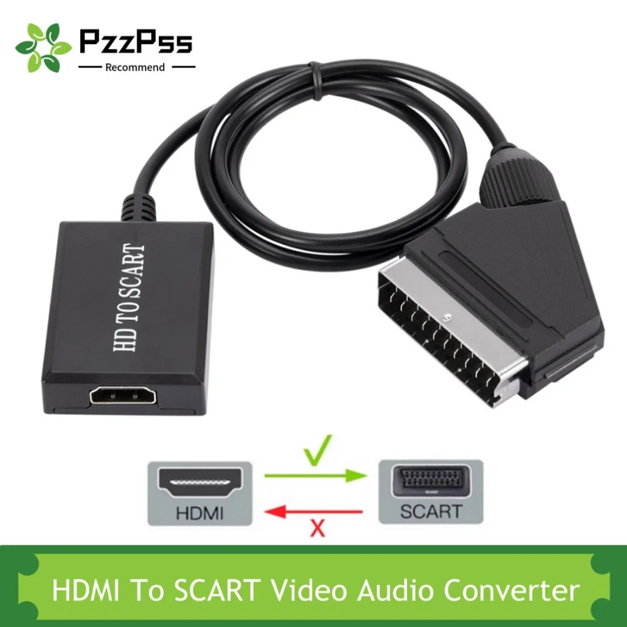 HDMI-Compatible to Scart Conve - Scart To Hdmi ulasan dan harga