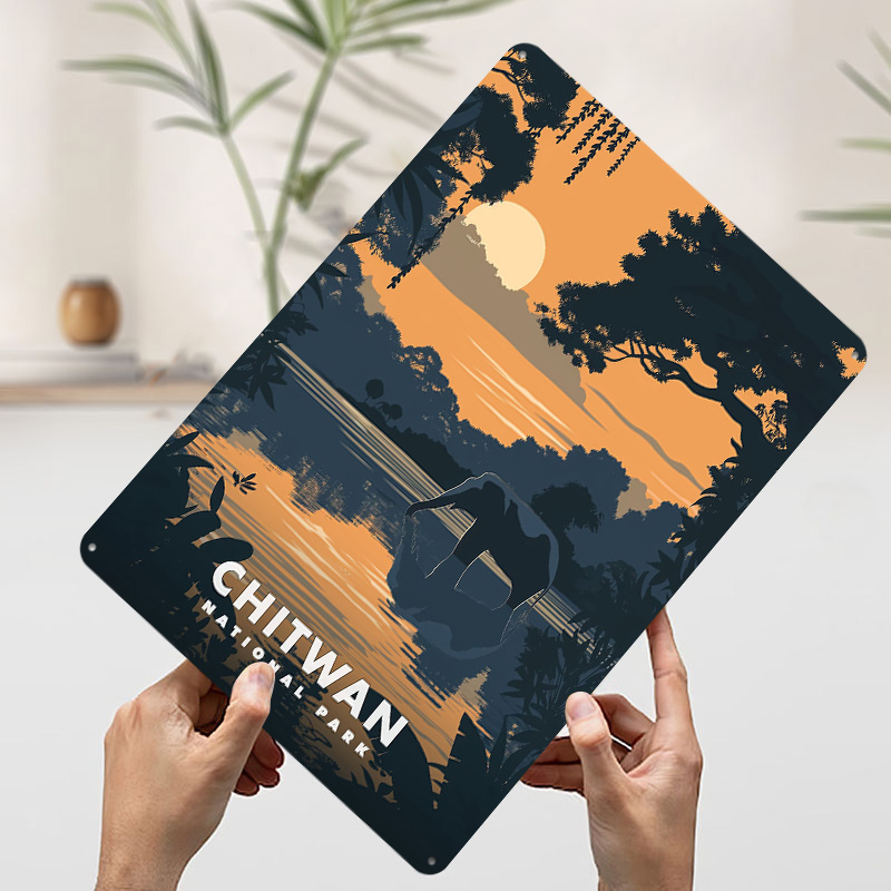 Chitwan National Park Metal Po - Retro Poster Gaming ulasan dan harga