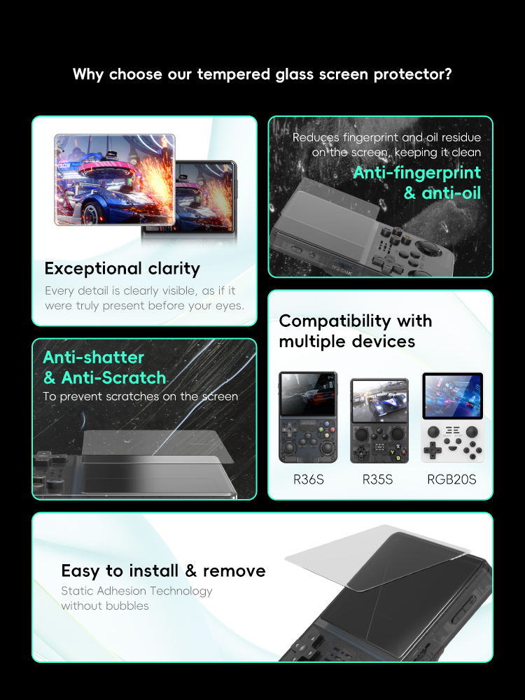DATA FROG R36S Screen Protecto - Retro Gaming Images ulasan dan harga