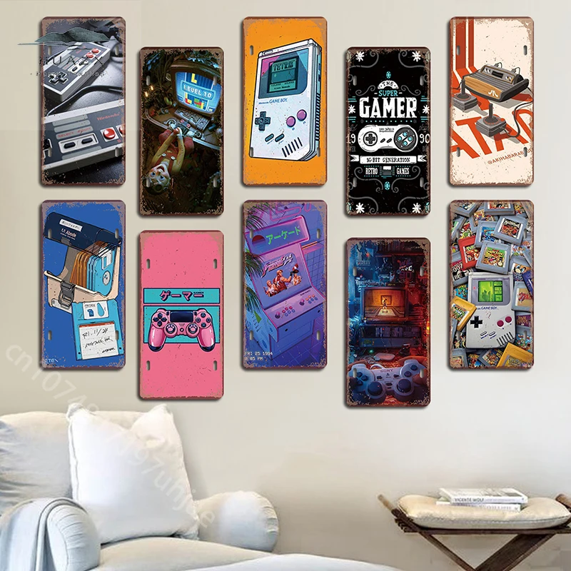 Vintage Gaming Metal Sign Retr - Retro Gaming Arcade Console ulasan dan harga