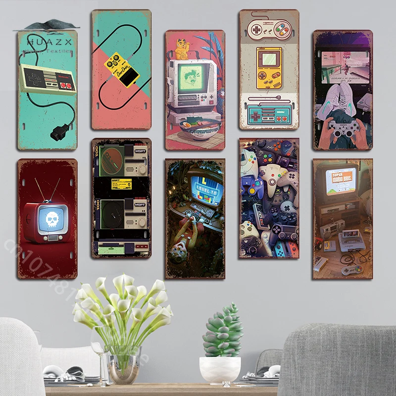 Vintage Gaming Metal Sign Retr - Retro Gaming Arcade Console ulasan dan harga