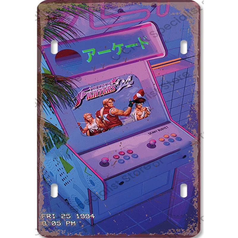 Vintage Gaming Metal Sign Retr - Retro Gaming Arcade Console ulasan dan harga