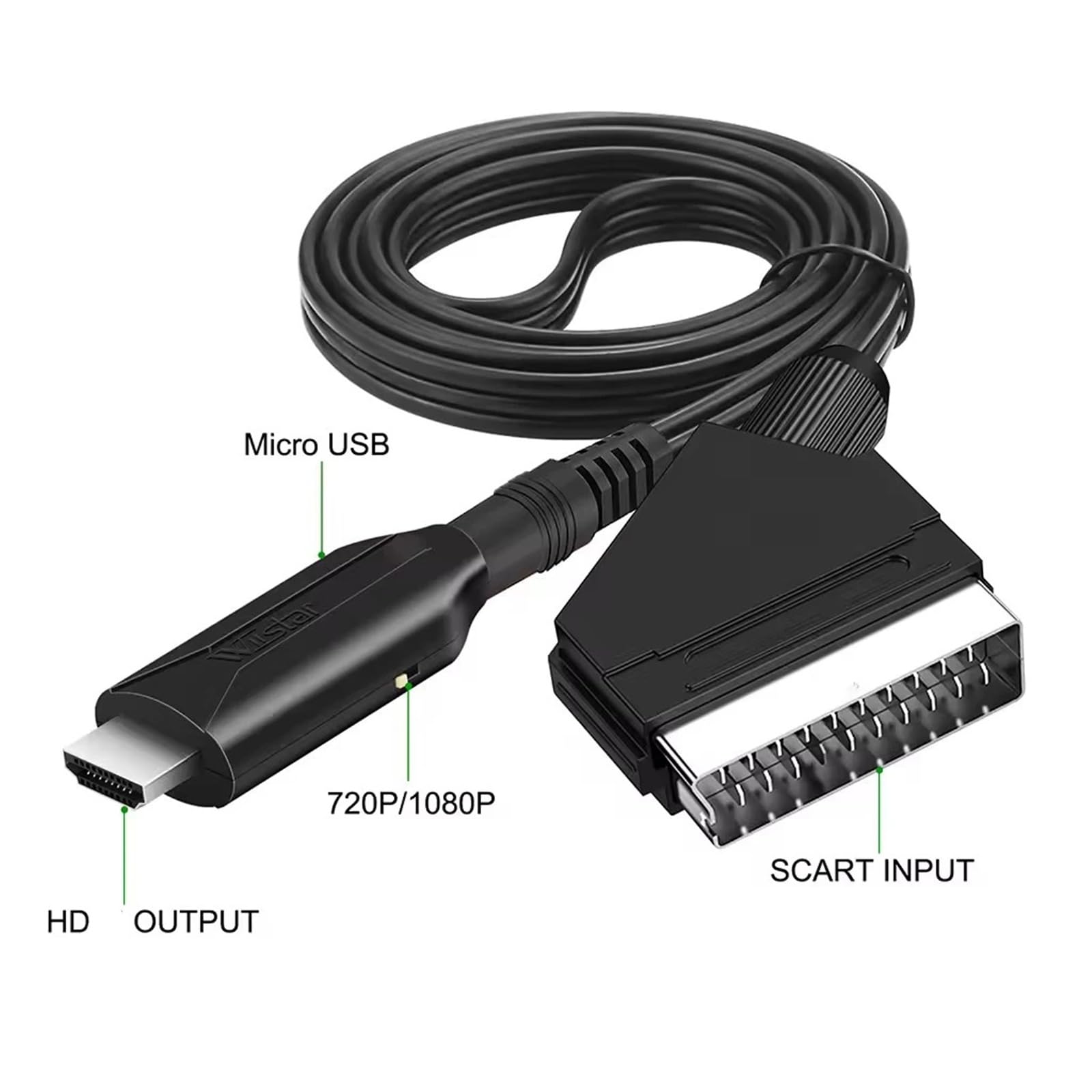 SCART to HDMI Converter Cable  - Scart To Hdmi ulasan dan harga