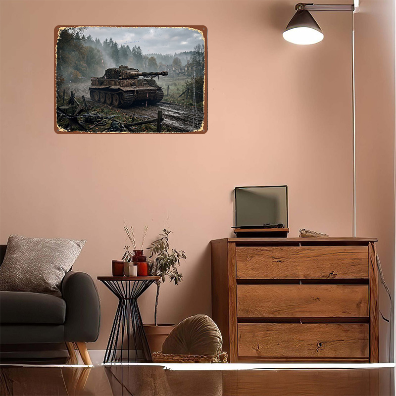 Tiger Tank in Muddy Landscape  - Retro Poster Gaming ulasan dan harga
