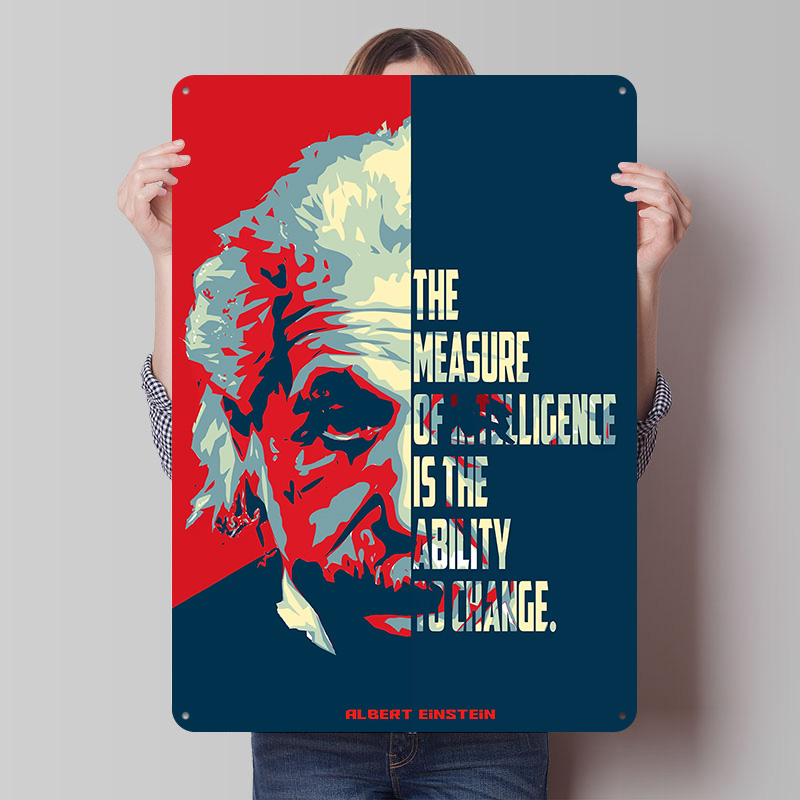 Albert Einstein Quotes Tinplat - Retro Poster Gaming ulasan dan harga