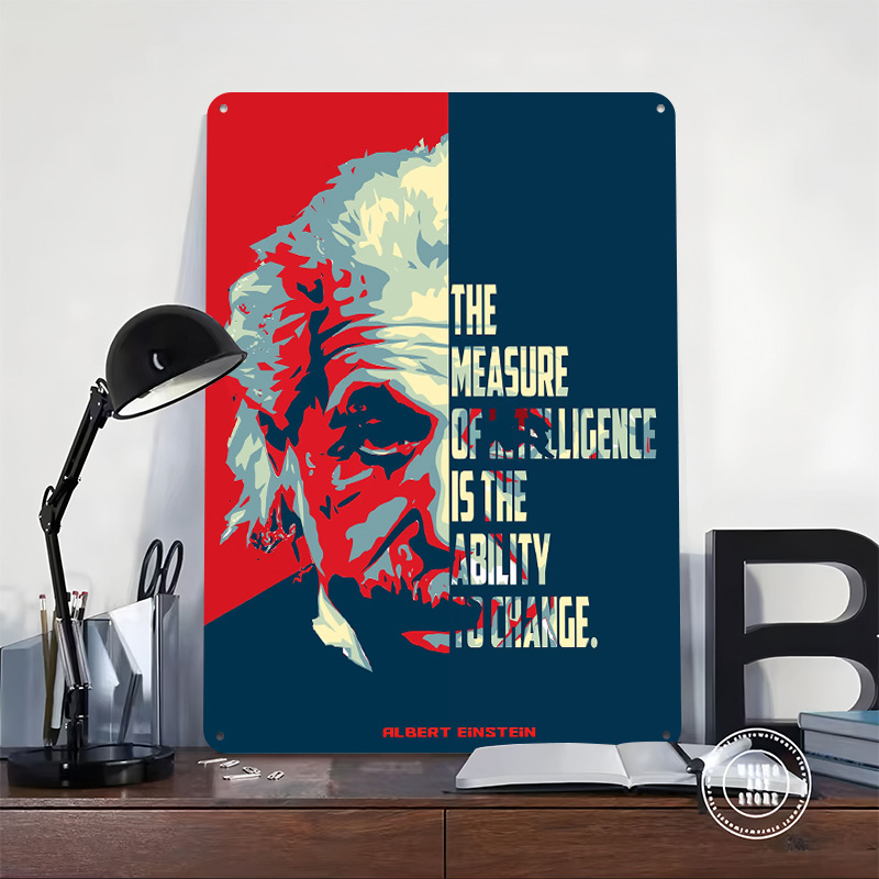 Albert Einstein Quotes Tinplat - Retro Poster Gaming ulasan dan harga