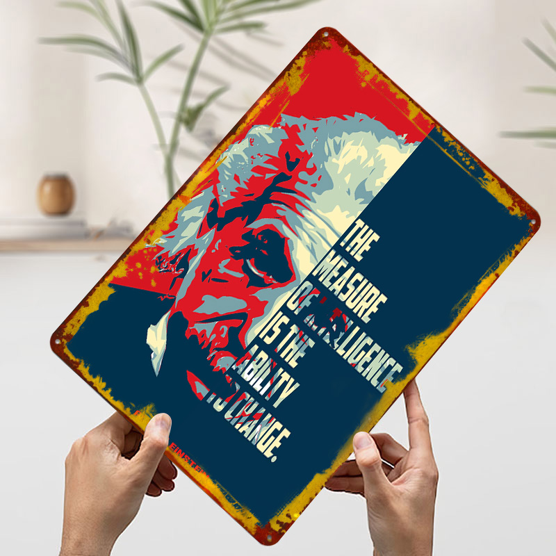 Albert Einstein Quotes Tinplat - Retro Poster Gaming ulasan dan harga