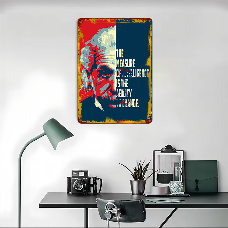 Albert Einstein Quotes Tinplat - Retro Poster Gaming ulasan dan harga
