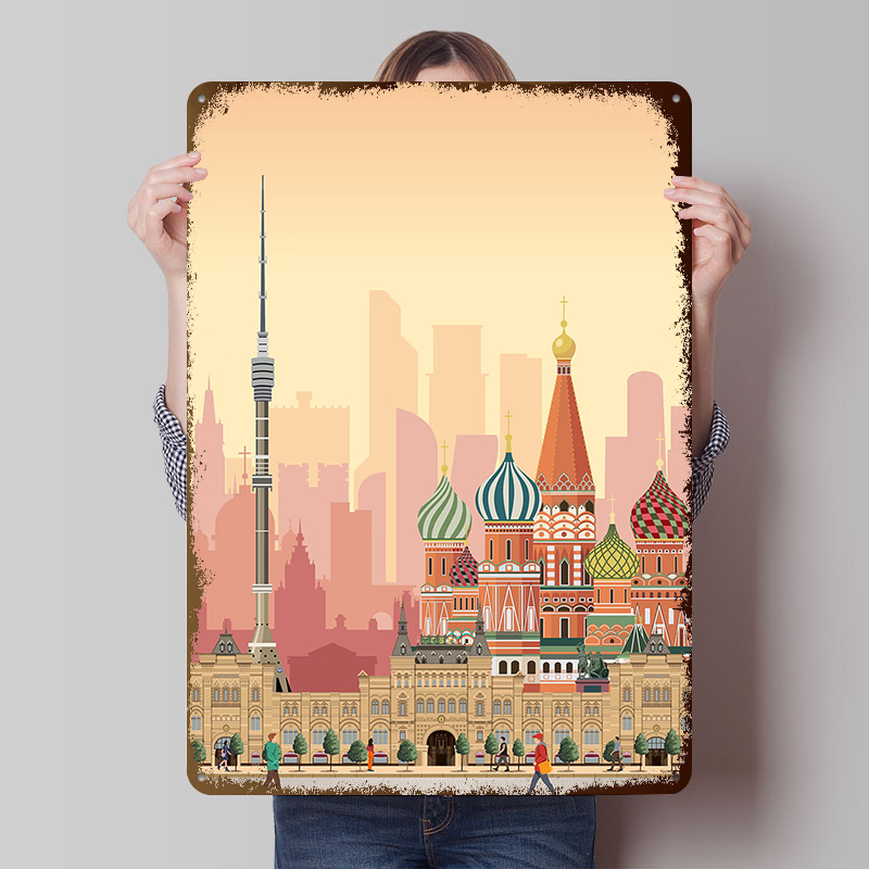 Moscow Travel Print Printed Po - Retro Poster Gaming ulasan dan harga