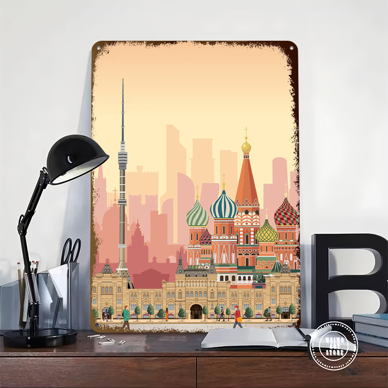 Moscow Travel Print Printed Po - Retro Poster Gaming ulasan dan harga