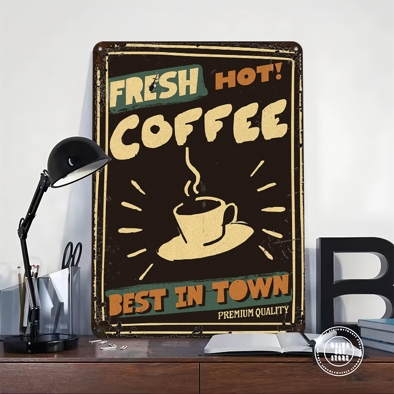 Coffee Shop Vintag Poster Cust - Retro Gaming Shops ulasan dan harga