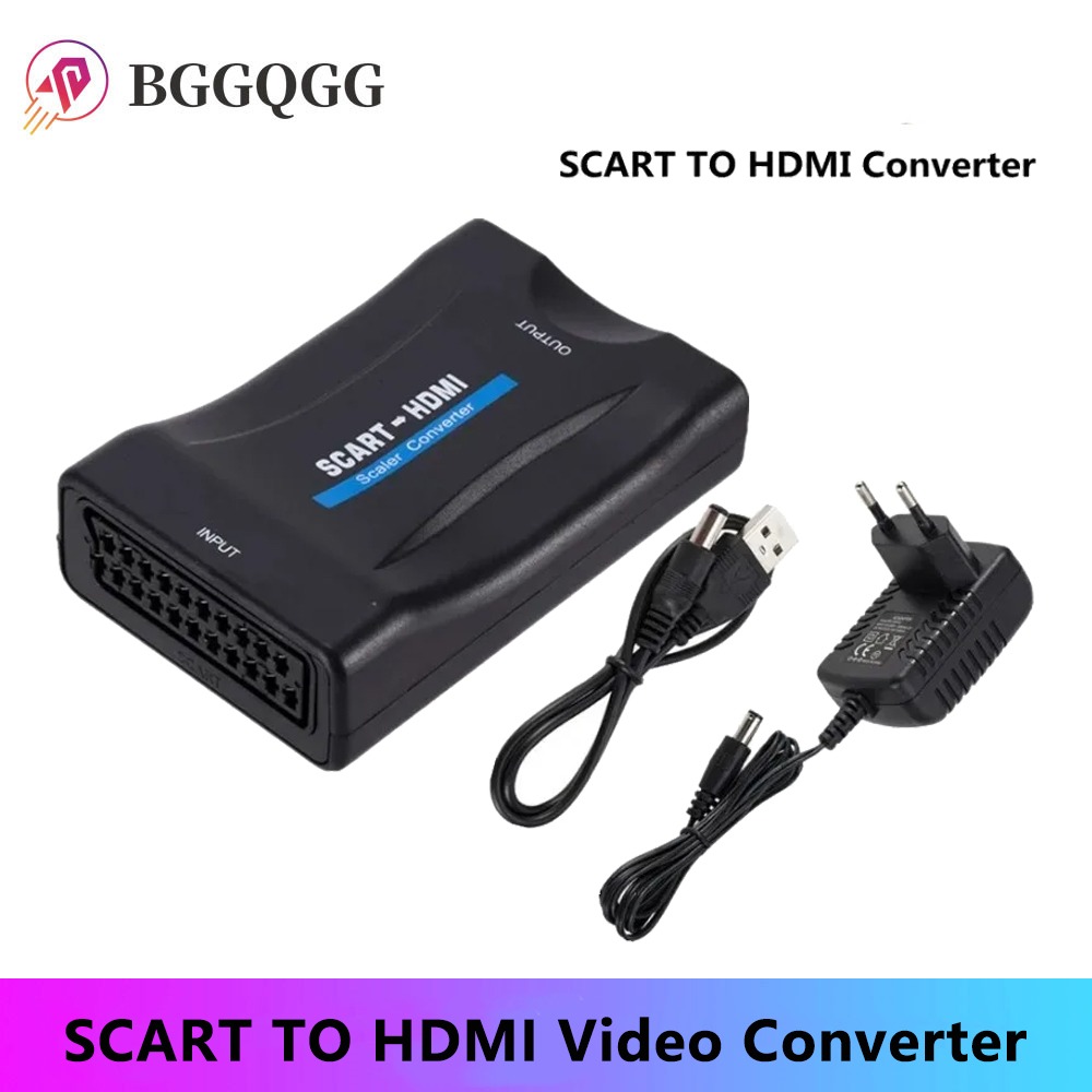 BGGQGG 1080P SCART To HDMI-com - Scart To Hdmi ulasan dan harga