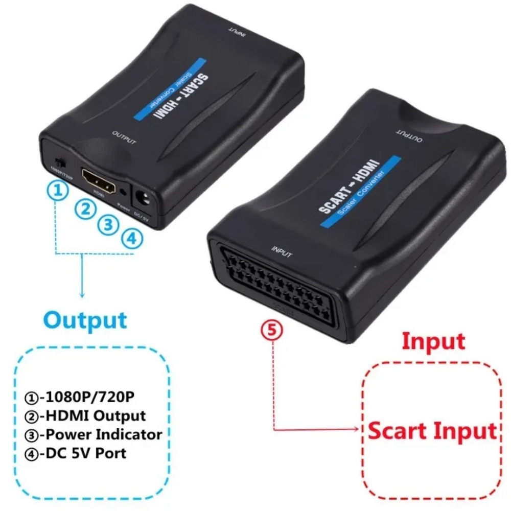 BGGQGG 1080P SCART To HDMI-com - Scart To Hdmi ulasan dan harga