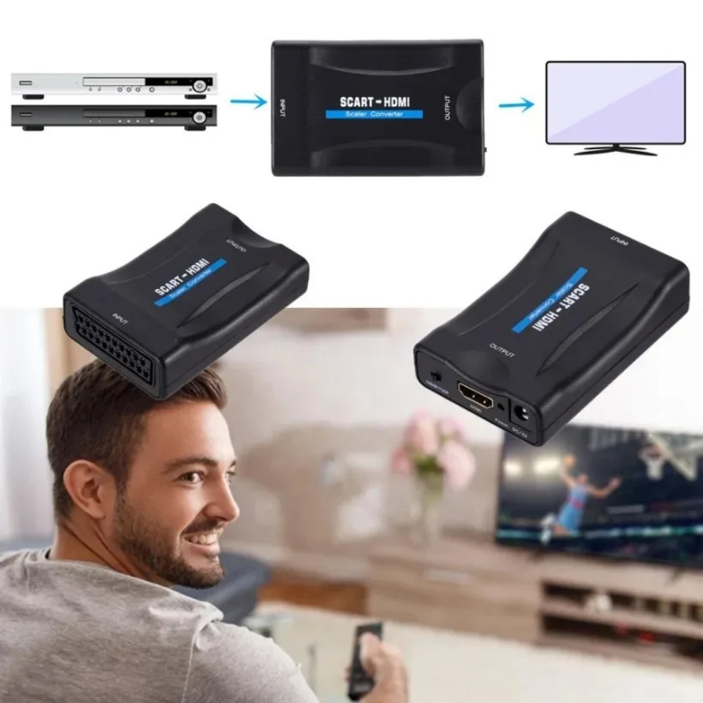 BGGQGG 1080P SCART To HDMI-com - Scart To Hdmi ulasan dan harga