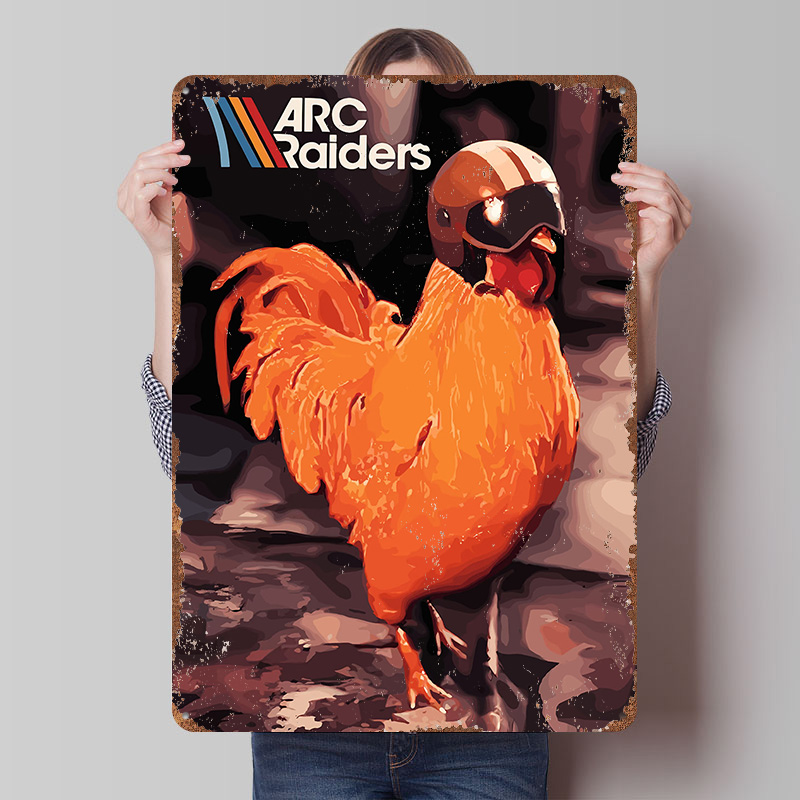 Arc Raiders Chicken Helmet Pos - Retro Poster Gaming ulasan dan harga