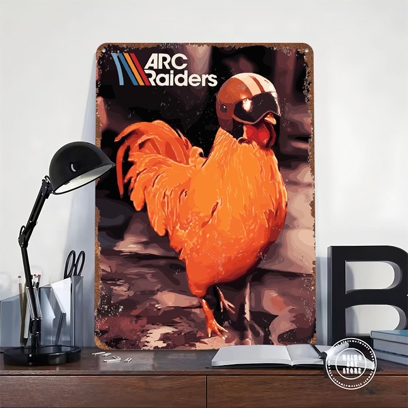 Arc Raiders Chicken Helmet Pos - Retro Poster Gaming ulasan dan harga
