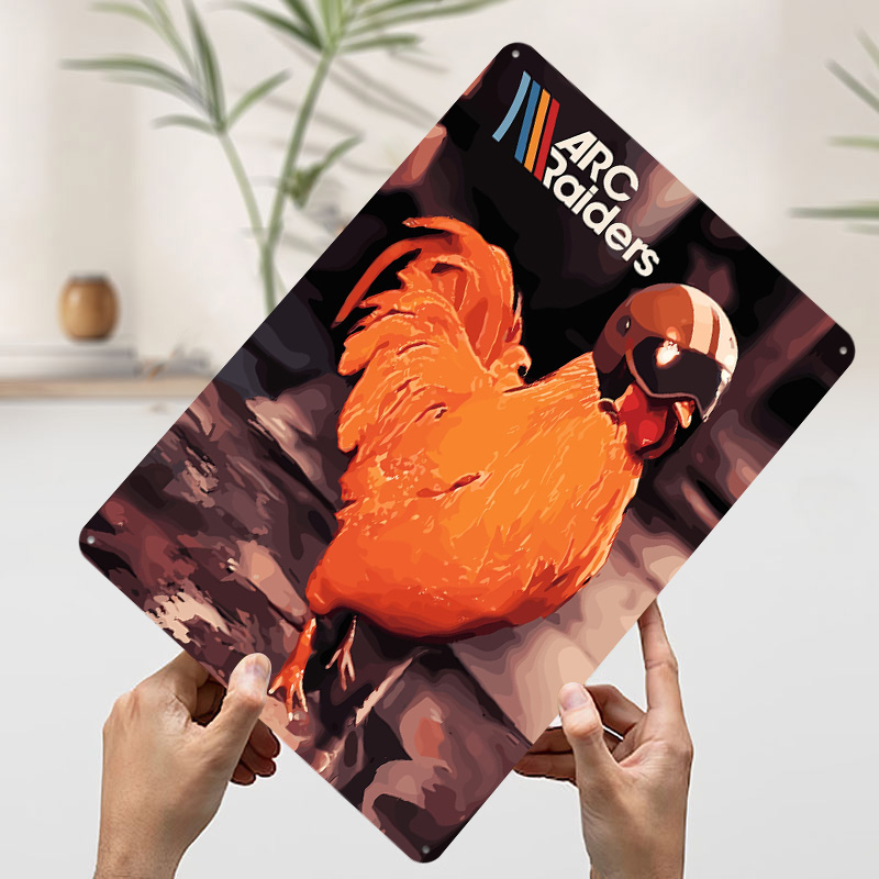 Arc Raiders Chicken Helmet Pos - Retro Poster Gaming ulasan dan harga