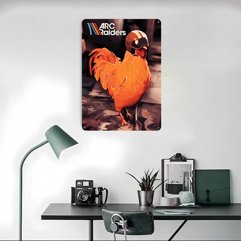 Arc Raiders Chicken Helmet Pos - Retro Poster Gaming ulasan dan harga