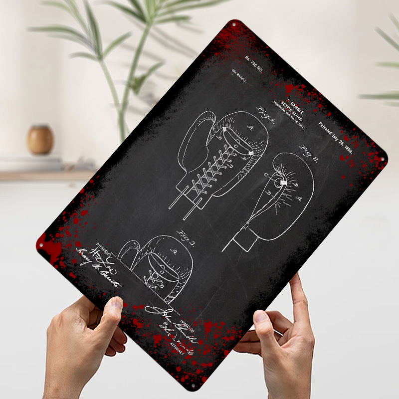 1901 Boxing Glove Metal Poster - Retro Poster Gaming ulasan dan harga